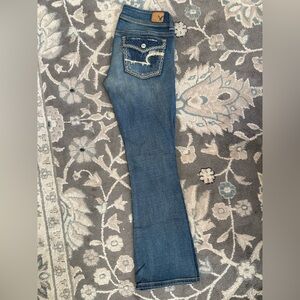 American Eagle Outfitters Kick Boot Blue Denim Jeans